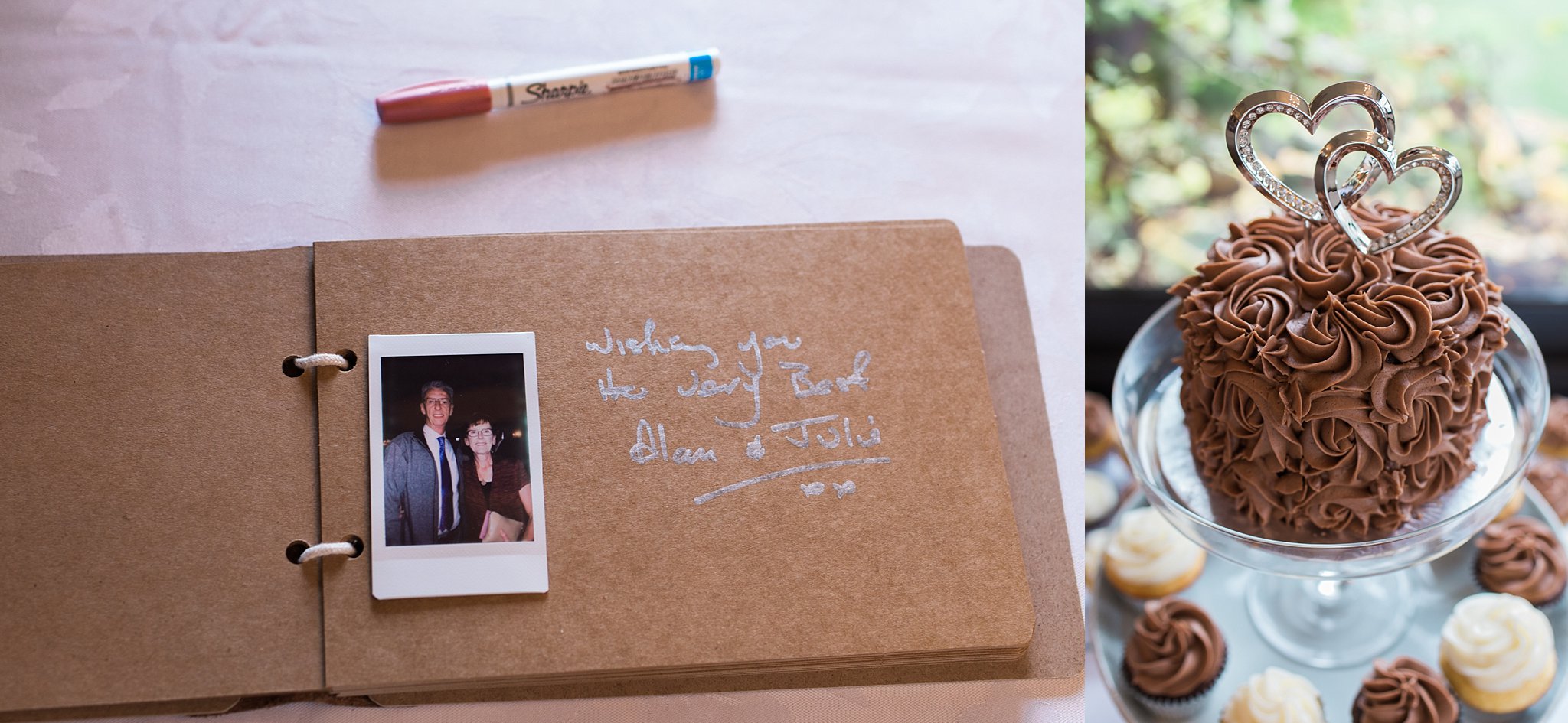 Jennifer Blaak Photography, Toronto Wedding Photographer, Pipers Heath Golf Club in Milton, Wedding Cake, Polaroid Guest Book
