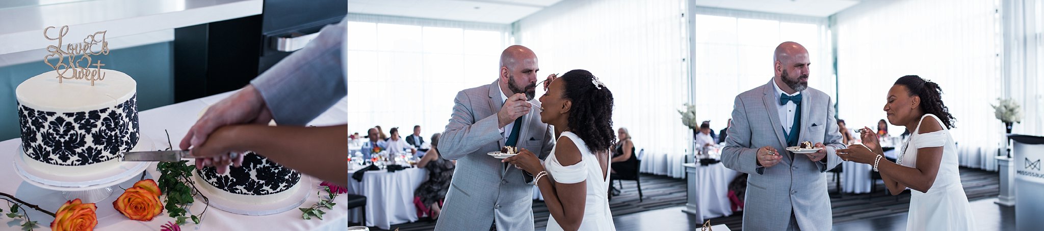 Jennifer Blaak Photography, Toronto Wedding Photographer, C Banquets, Bride and Groom cutting wedding cake
