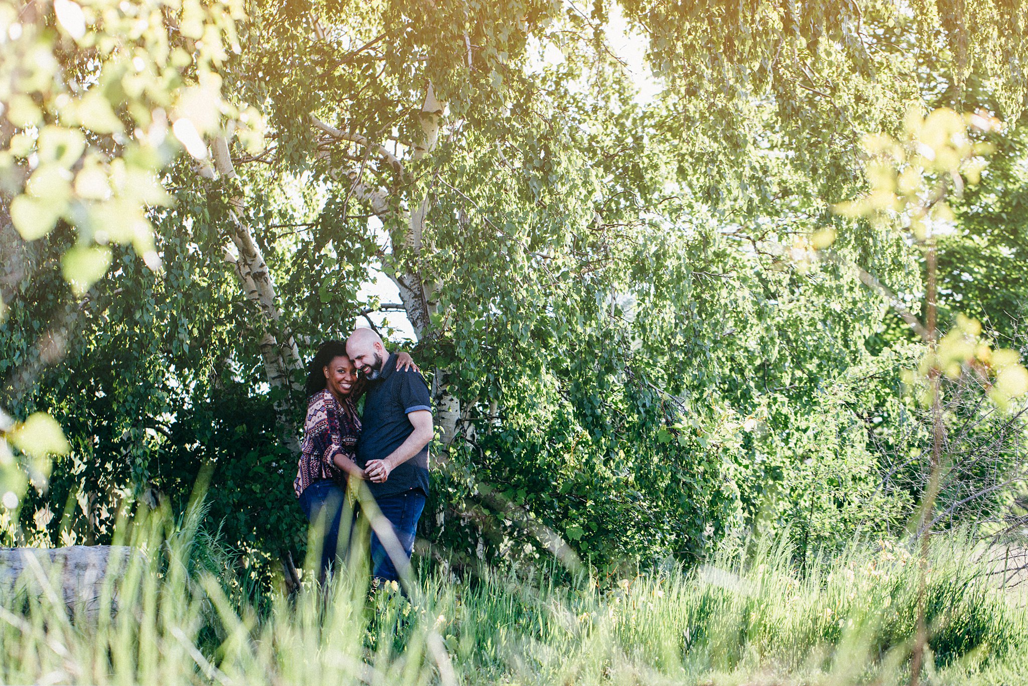 Jennifer Blaak Photography, Hamilton Wedding Photographer, Engagement Session at the Hamilton Beach, Couple dancing in long grass