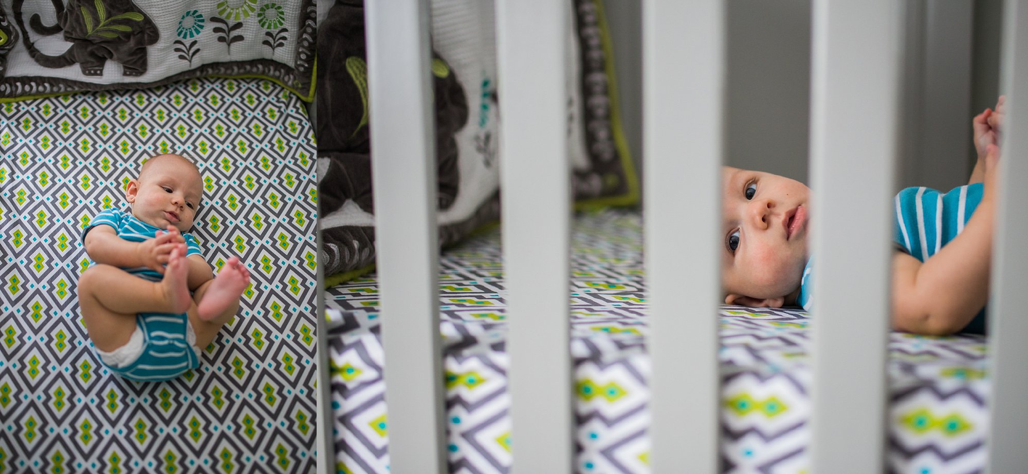 Jennifer Blaak Photography, Hamilton Newborn Photographer, Baby playing in crib