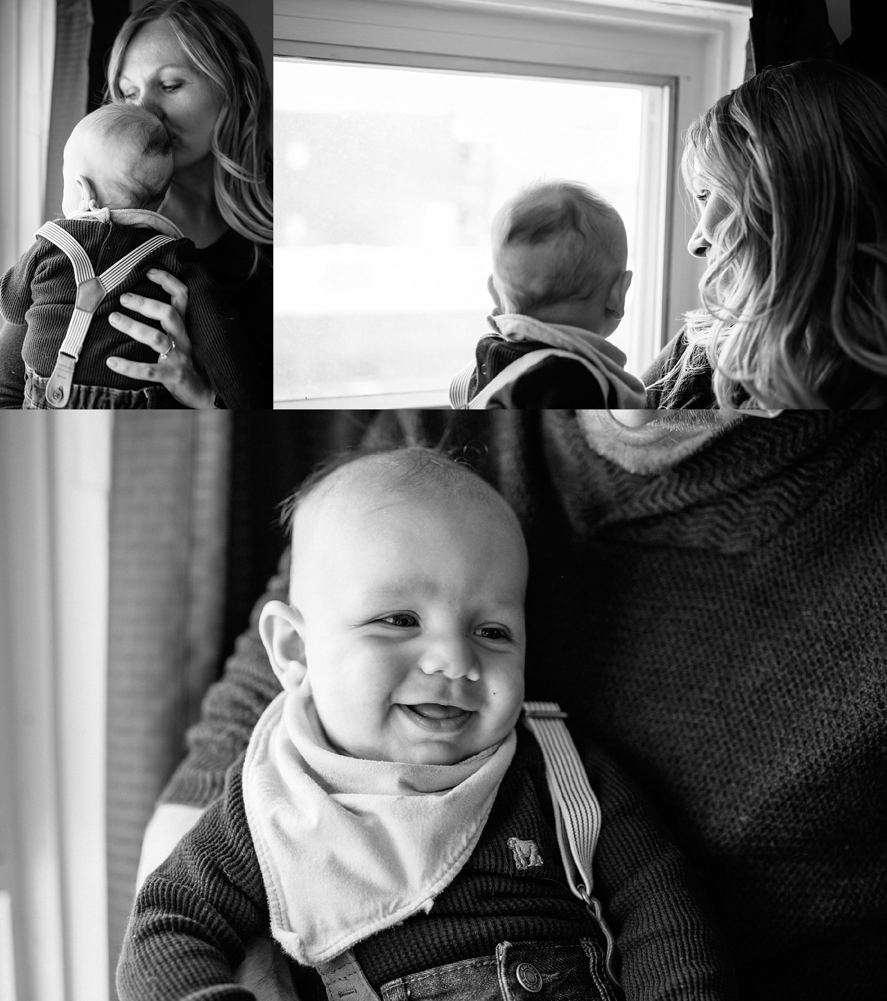 Jennifer Blaak Photography, Hamilton Newborn Photographer, Mom and dad with baby by nursery window
