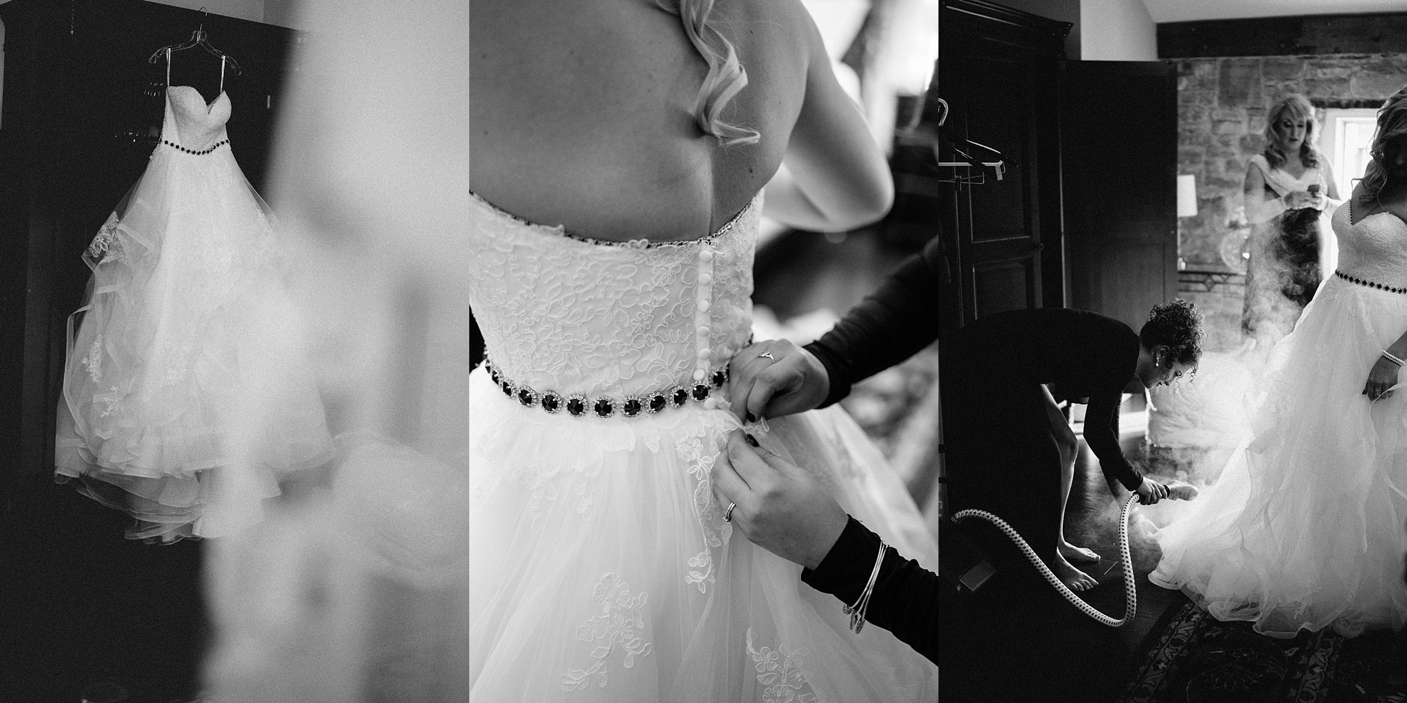 Jennifer Blaak Photography, Hamilton Wedding Photographer, Liuna Station Wedding, Liuna Station, Bride getting ready, White lace dress