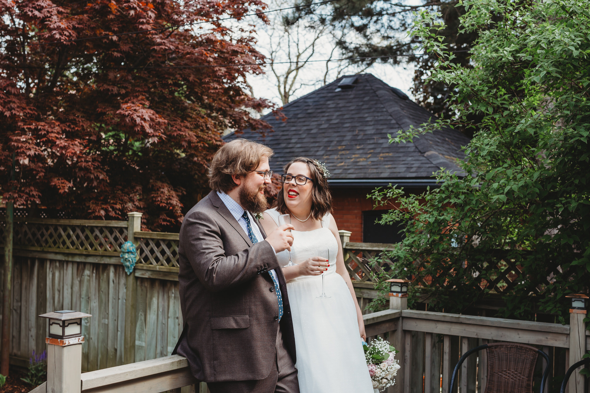 Hamilton Wedding Photographer - Backyard wedding.