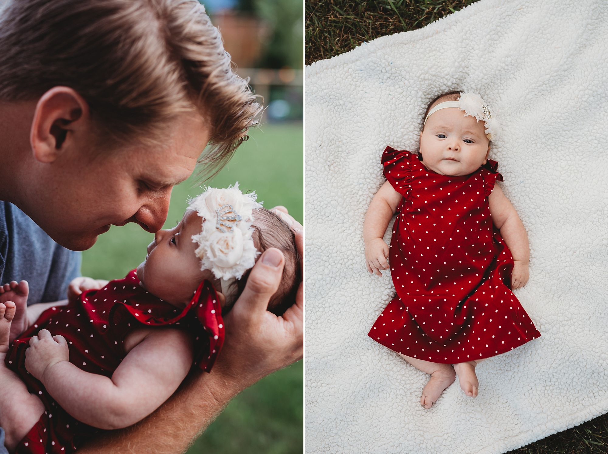 Cayuga Newborn Photographer - baby and dad