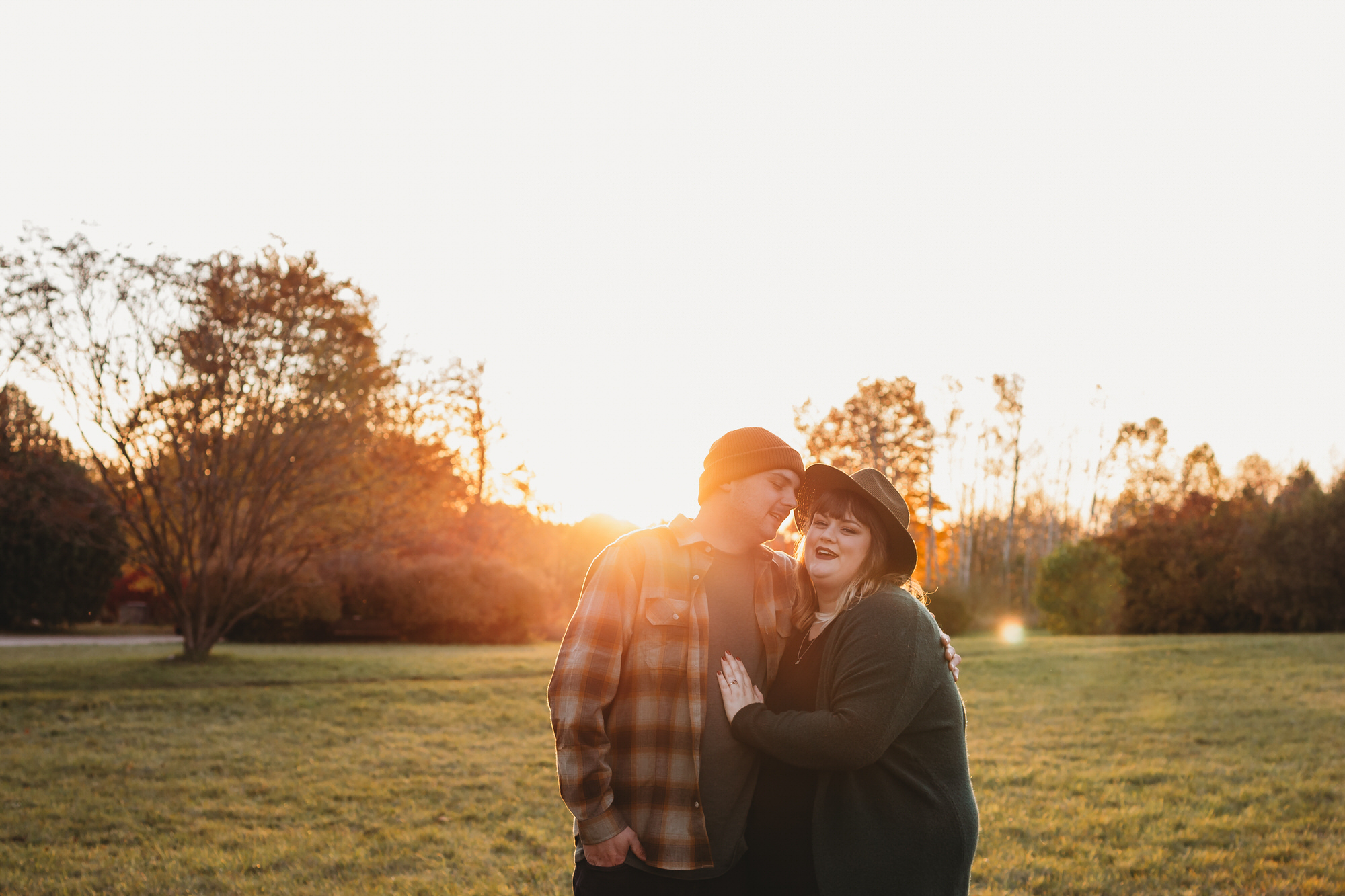 Guelph Arboretum Engagement - sunset engagement in the fall