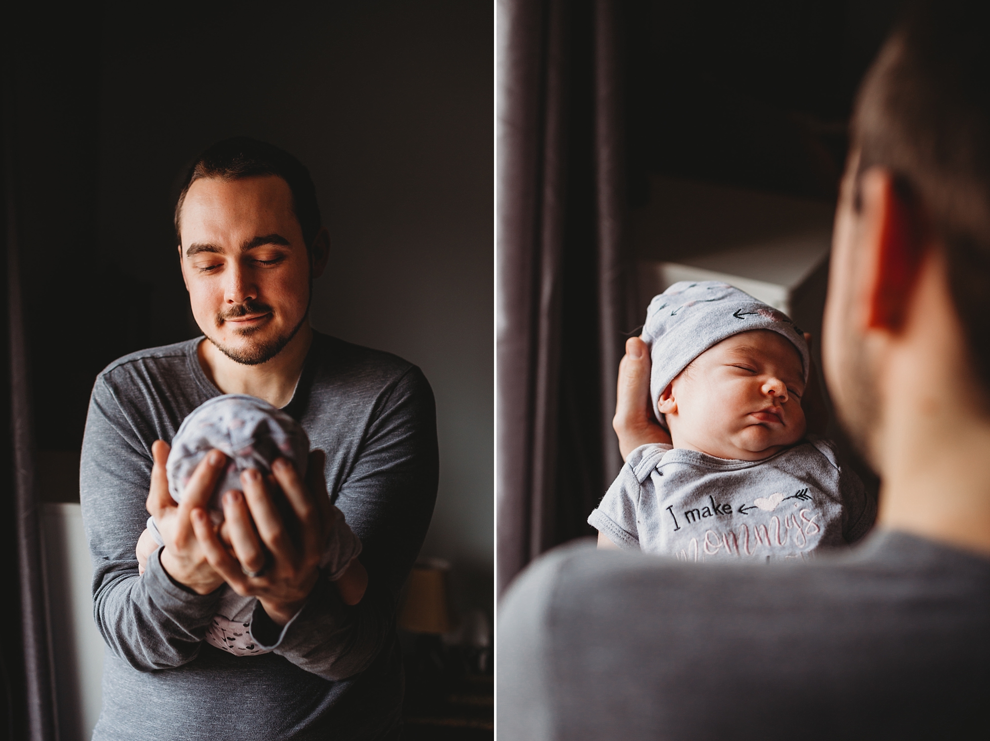 Tillsonburg newborn Photographer - father and baby portrait