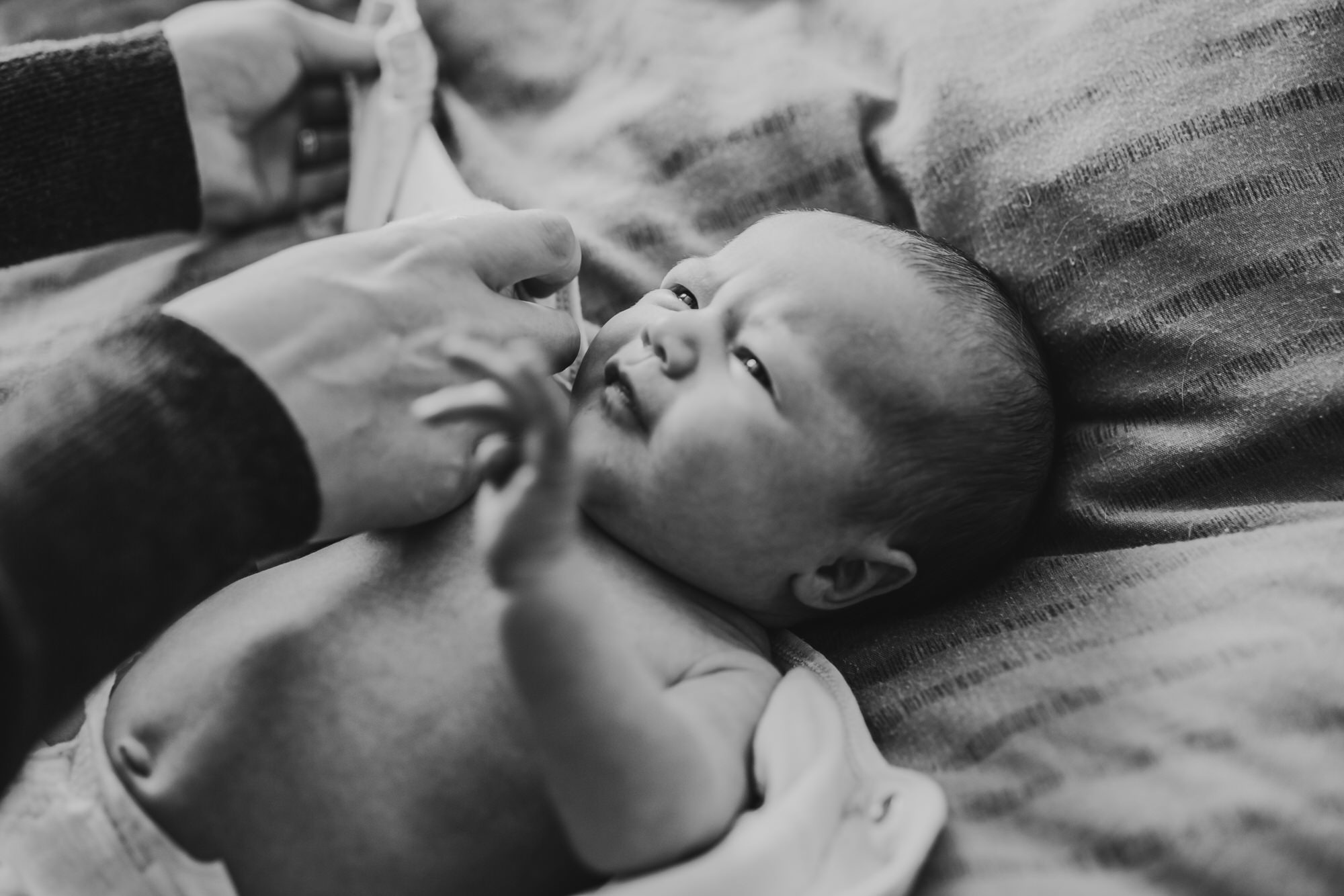 Tillsonburg Newborn Photographer - black and white newborn photography